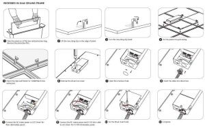 ul led panle light install